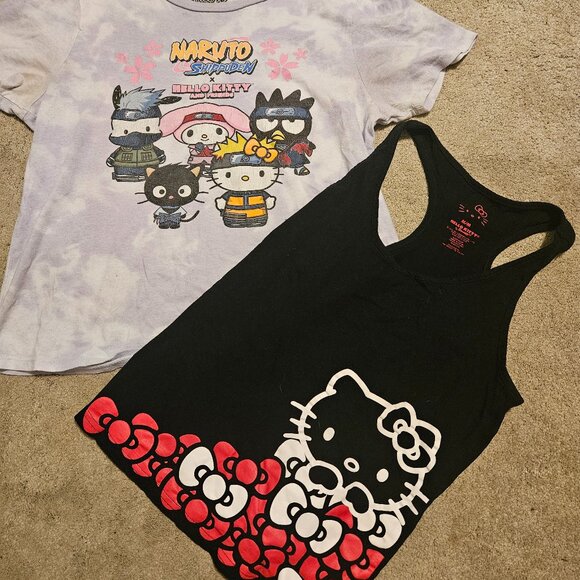 Sanrio Naruto Hello Kitty and friends tshirt bundle - Picture 1 of 3